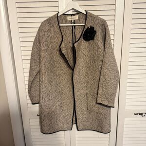 DANIEL RAINN‎ LUX INSPIRED OPEN FRONT CARDIGAN JACKET PREPPY ACADEMIA SZ M